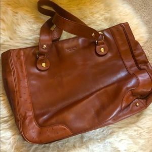 Kate Spade Brown Leather Bowler Purse